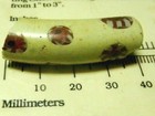 Aq Rare African Venetian Glass Trade Bead Millefiori 38 Mm Long Elbow Bead   4