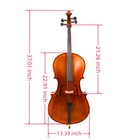 1 4 Cello Handmade Maple Spruce Wood Ebony Cello Fittings With Parts For Student