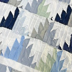 Handmade Alpine Frost Ridge Cotton Patchwork Quilt Top topper 86x86 