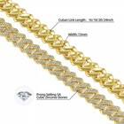 Mens Cuban Link Chain Iced Out Miami Cuban Necklace Bling Diamond Chains Hip Hop