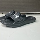 Under Armour Men s Solid Black Locker Iv Slide Shower Sandals 9 M Euc