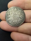 1870 Canada 50 Cents Queen Victoria Silver Coin Half Dollar