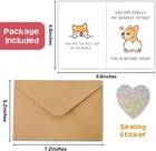Funny Card With Corgi Design On The Cover  9 8x6 8 Inch Gift Card  Including Kra