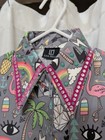 Girls Xs Lisa Nelle Western Shirt Pleasure  Horsemanship Leadline Pink Gray