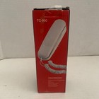 Slimline Phone Tc-990 Landline Telephone Corded Push Button Desk Wall Mountable