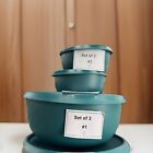      Lot Of 12 Tupperware Bowls   Lids 2 Shades Green      St Paddy   s Day