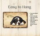 Bernese Mountain Dog Sign Nope Not Today Funny Handmade Metal Tin Wall Art Bmd