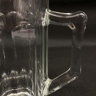 Vintage Ribbed Clear Glass Pitcher With Ice Lip 8 5  Elegant Serveware