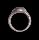 Superb Heavy Ancient Roman Silver Intaglio Ring  Heracles - 2nd Century Ad