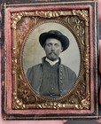 Civil War 1 9 Tintype Photo Of Cavalrymen 