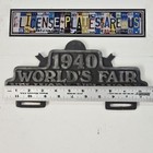 1940 New York World s Fair License Plate Topper      Antique Original Nyc Topper