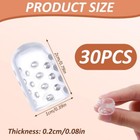 30 Pcs Clear Silicone Toe Protectors  Breathable And Anti-friction Toe Covers
