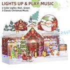 Christmas Greeting Cards With Lights And Music 3d Pop Up Musical Christmas Ca   