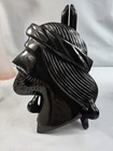 Hand Carved Natural Obsidian Profile Of Jesus Rostro De Cristo Face Of Jesus  99
