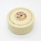 Powder Puff Music Box Vintage Round Metal Vanity Victorian Man   Woman -works