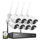 Sannce Wireless 5mp Security Camera System 8ch Nvr Two Way Audio Human Detection