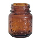 Lot Of 3 Antique Amber Glass Jars Vaseline Chesebrough Ny Embossed Bottles Euc