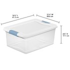 Sterilite 15 Quart Latching Storage Box  Stackable Bin With Latch Lid  12 Pack