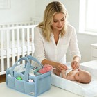 Leilani Baby Co  Diaper Caddy Organizer Large Portable Nursery Storage Basket   