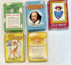 5 Vintage Whitman Child s Card Games W Boxes   Instructions Complete Sets