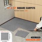 Uimoso 12pcs Peel And Stick Carpet Tile Self Adhesive Floor 12    X 12    Light Gray