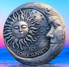     1 Year Sober Aa Chip     Alcoholics Anonymous Sobriety Coin Recovery Medallion