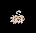 Elegant Crystal Rhinestone Swan Brooch Pin   new 