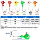 100pcs 1 8 1 16 1 32 Oz Lead Jig Heads Fishing Hooks Crappie Bass Lures Tackle