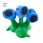 30cm Pvz Threepeater Plush Toy Plants Vs Zombies Stuffed Animal Doll Gift