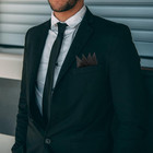 Prefolded Pocket Squares For Men Solid Color Pre-folded Mens Handkerchief Suit