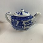 Vintage Blue Willow Transferware Children s Play Tea Set 17 Piece Japan Toy Read