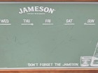 Jameson Irish Whiskey Chalkboard Sign Advertising Calendar Drink Specials Bc108