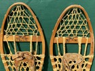 Great Vintage Snowshoes  torpedo  36 X11 Snow Shoes Leather Bindings Decor