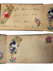 Antique Victorian Autograph Book Album Poem Die Cut Scraps Sketch Ephemera 1880s
