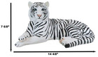 Large Siberian Ghost White Tiger Resting 15 5  Long Statue Home Garden Decor