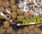 Macrame Beads Wooden Craft 4 Lb s Vintage Wood Golden Tan Dark Brown Bead Crafts
