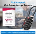Forge Tsa Approved Luggage Locks  Combination Travel Cable Padlock 3 Digit Alloy