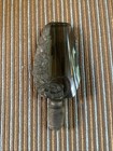 Art Deco Perfume Bottle Czechoslovakia Cut Glass Empty Smoky And Clear Bottle