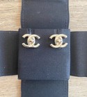 Authentic Chanel 22v Cc Logos Turn Lock Stud Gold Earrings Ab6172