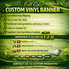 4  X 4  Full Color Custom Banner 13oz Vinyl - Same Day Shipping