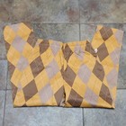 Cookman Good Chef s Wear Brown Argyle Pants Elastic Waist Medium Adult Nwot Cook