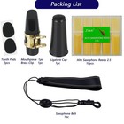 Alto Saxophone Mouthpiece Kit And 10pcs 2 5 Sax Reeds strap Black gold 