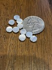 10 Tiny Vintage Antique Old Stock Small Mother Of Pearl Shank Buttons