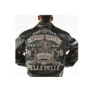 Men s Pelle Pelle Grandmaster Black Plush Leather Jacket