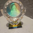 Crystal Paperweight Figurine Jesus 3 5  