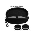 2-pack Sunglasses Hard Case Eye Glasses Black Clam Shell Zipper With Hook 2026
