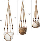 3 Pack Macrame Plant Hangers Indoor Different Size Hanging Planter Basket Flower