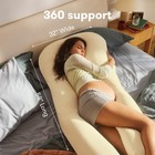 Pregnancy Pillow Full Body Support Cooling Ivory Frida Mom 100002358 Wraps Head