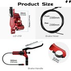 Ebike Hydraulic Disc Brake Set 2 Piston 2 Pin Front Rear 180mm 2300 2300mm Cable