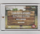 Walking Dead Evolution Dual Relic Card Rick walker   50    Walmart Exclusive Rg3